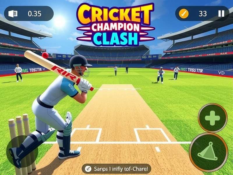 VR Cricket Champion Clash batting interface